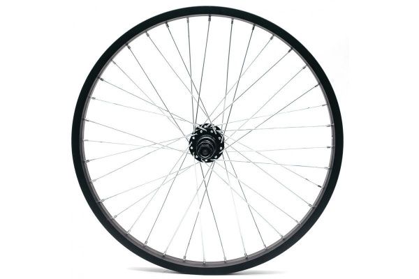 Колесо 20" БМХ, заднее, обод МХ-25, алюминиевый сплав, цвет черный, втулка JY-S01F 36H M14*175, под трещотку, крепление на гайках