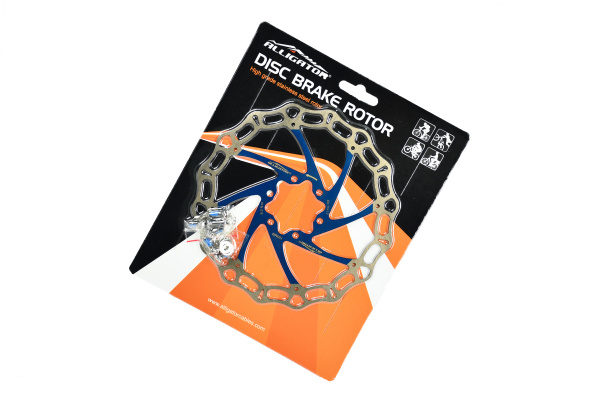 Ротор тормоза Alligator HK-R27BL-DIY CROWN ,160мм,серебристо-синий,крепление IS6 Ротор тормоза Alligator HK-R27BL-DIY CROWN ,160мм,серебристо-синий,крепление IS6